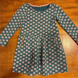 Gymboree Teal and Pink Fox Kids Dress size 5